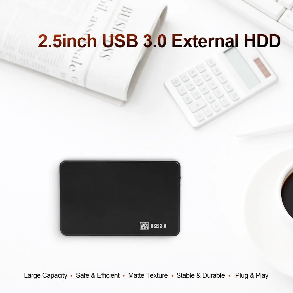 2.5" SATA to USB3.0 HDD Enclosure Mobile Hard Drive Cases for SSD External Storage HDD Box With USB3.0 Cable ABS for PC Laptop