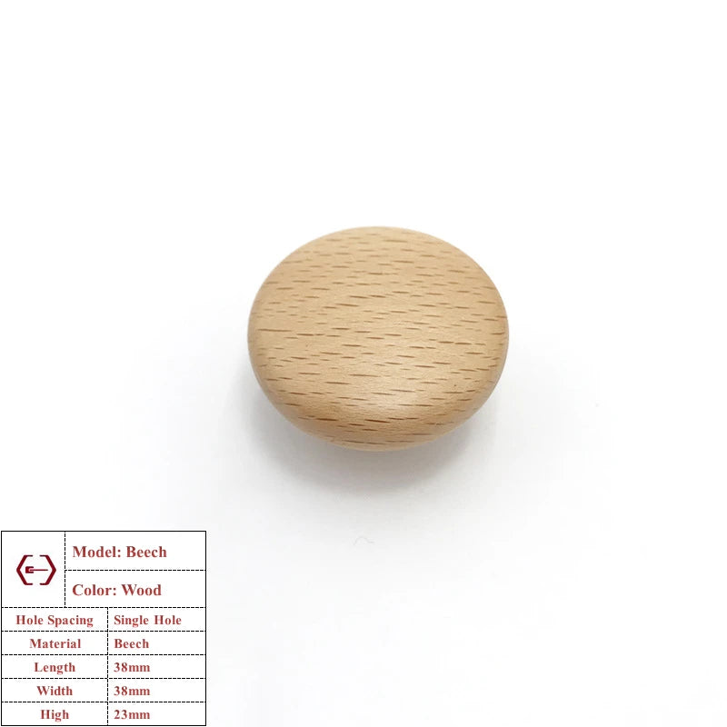 Beech Wooden Cabinet Handles Walnut Solid Wood Furniture Kitchen Door Handle Wardrobe Cupboard Drawer Knobs Hardware Pull Handle