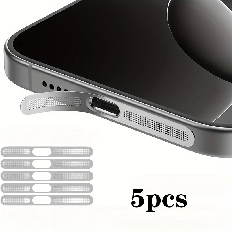 5Pcs Metal Dustproof Net Sticker For iPhone 16 Pro 15 14 13 12 Series Earpiece Speaker Hole Anti-dust Mesh Protector Compatible