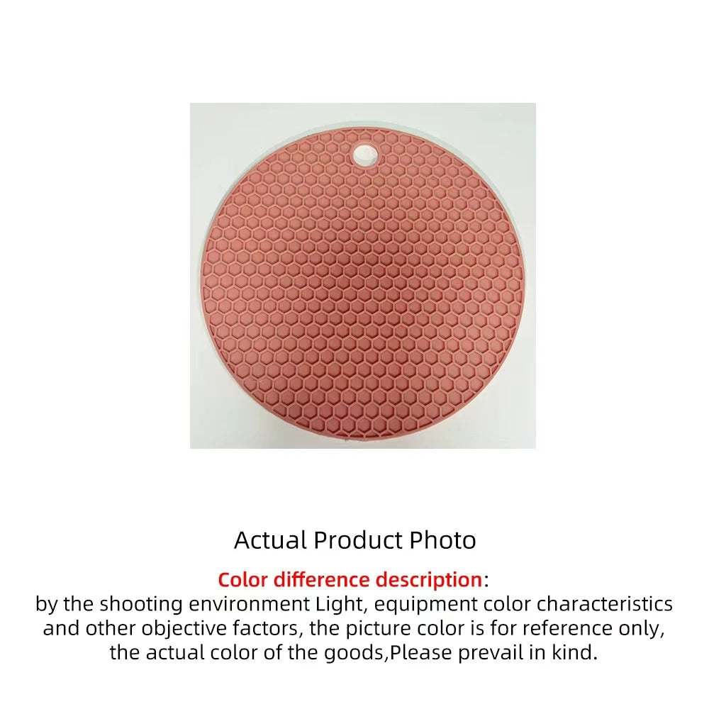 Table mat tool multifunctional kitchen silicone tableware mat, round anti slip coffee cup coaster, pot holder