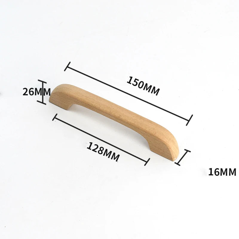 LSTABAN Kitchen Cabinet Wooden Handle Wardrobe Bookcase Solid Furniture Wood Door Drawer Knobs Cupboard Handles Hardware Knobs