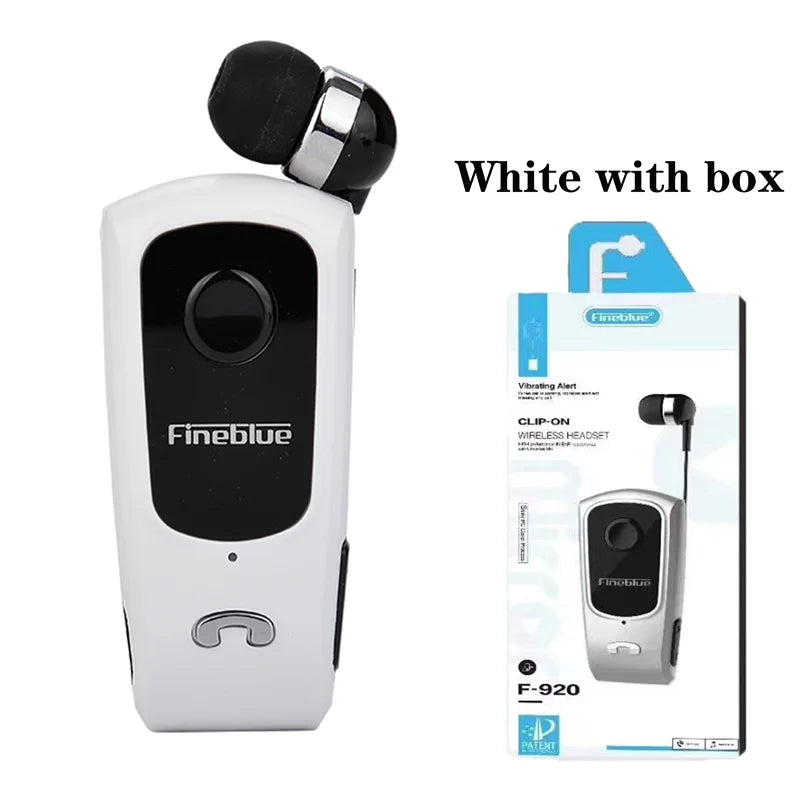 Fineblue F920 Wireless Earphone Bluetooth Headset Ears in Lotus with Wire Clip Earphones Handsfree Earbuds Retractable Headphone