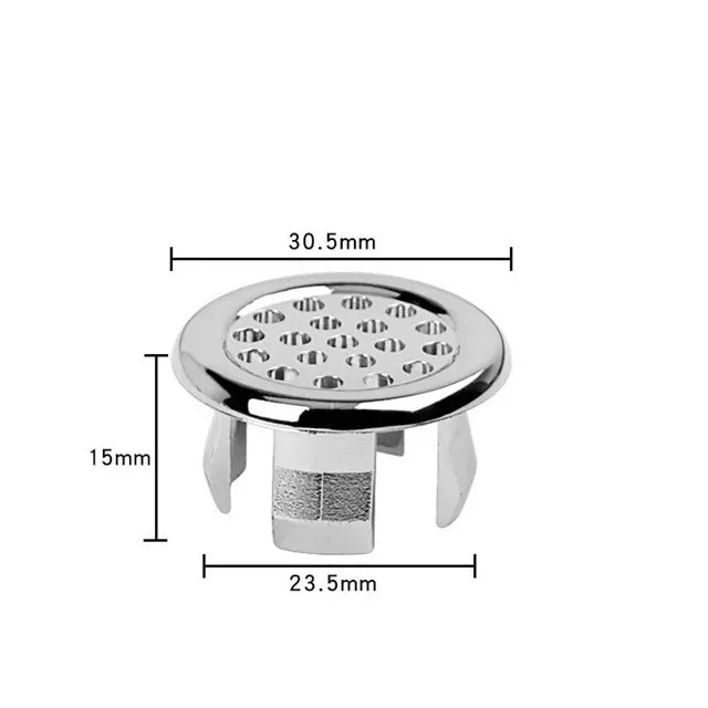 1/4PCS Kitchen Bathroom Basin Trim Bath Sink Hole Round Overflow Drain Cap Cover Overflow Ring Hollow Wash Basin Overflow Ring