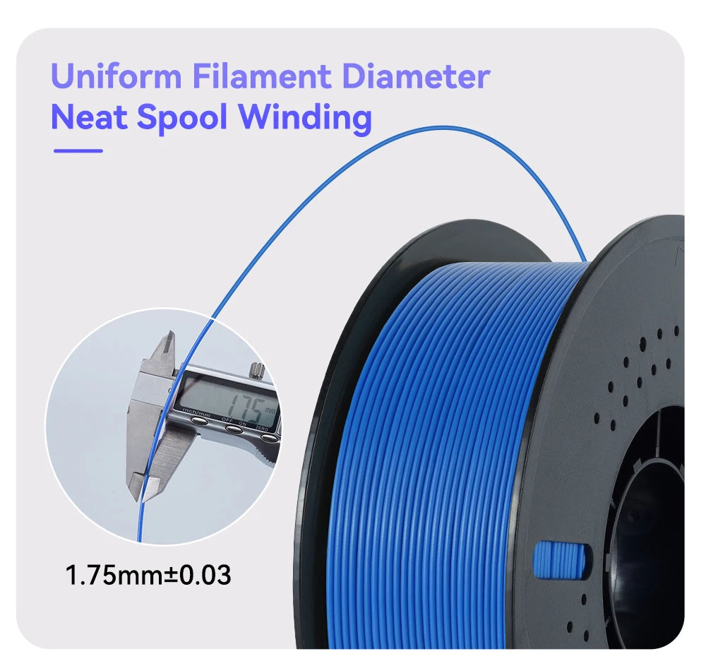 KINGROON 22LBS PETG or PLA Filament 3D Printer Filament 10 Rolls 1KG 1.75MM Eco-Friendly Good Toughness Mix Color Free Shipping