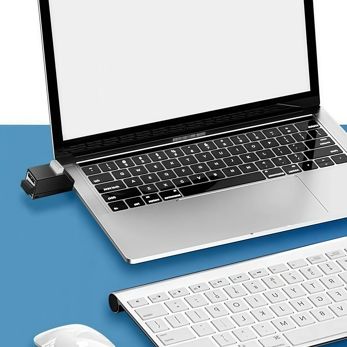 USB 3.0 Hub 4-Port Adapter - High Speed Data Transfer (5Gbps) for PC/Laptop/Mac - Compact USB Splitter for Flash Drive, Mouse