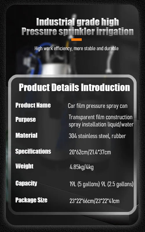 KUNAISI automobile film pressure spray can invisible clothing construction tool electric spray can transparent film construction