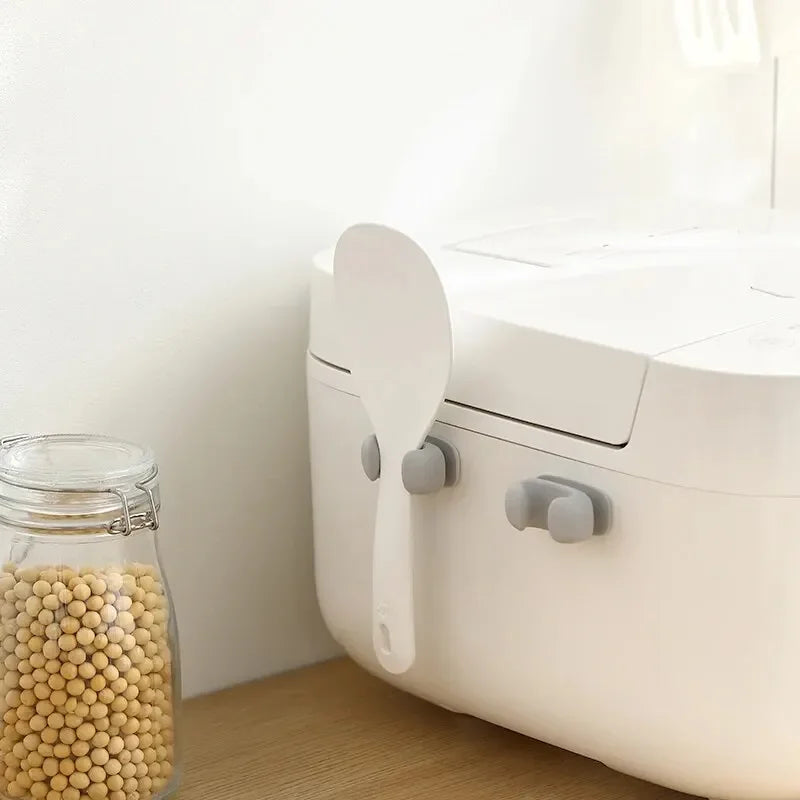 Kitchen Wall-Mounted Rice Spoon Holder Silicone Storage Rack  Cooker Spoon Shelf, Placement Rack