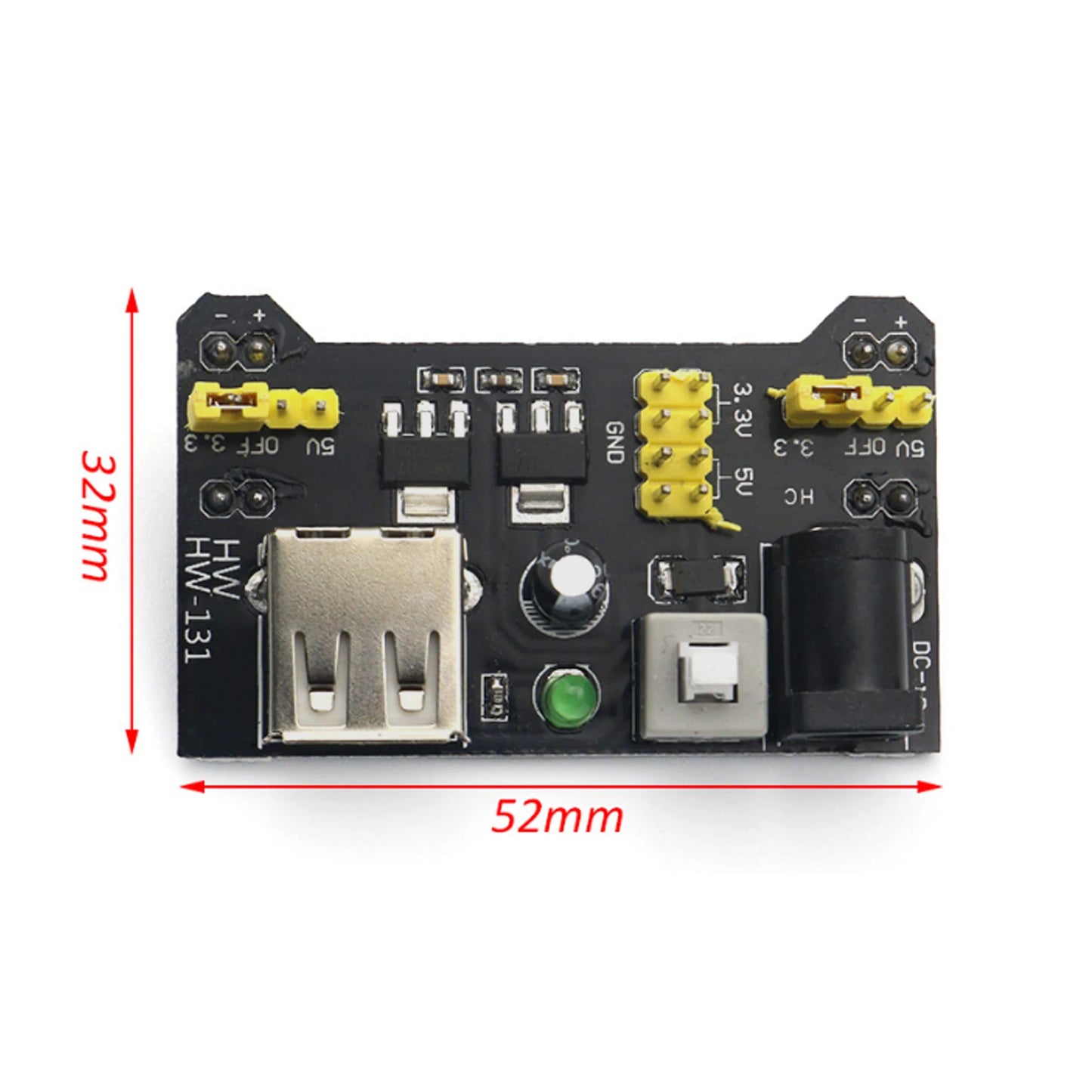 Solderless Breadboard Kit 830 Point 400 Point MB-102 HW-131 Power Module 3.3V 5V 65PCS Jumper Wire Set for Arduino Raspberry Pi