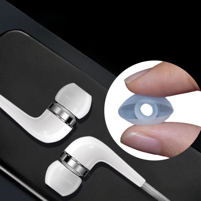6 Pairs(S/M/L)Soft Silicone Replacement Eartips Earbuds Cushions Ear Pads Covers for In-Ear Headphones Earphones Accessories