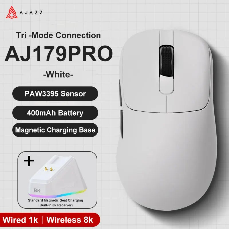 AJAZZ AJ179 Lightweight Wired And Wireless Mouse Ergonomic Macro Gaming Mouse Suitable For Personal Computers And Laptops