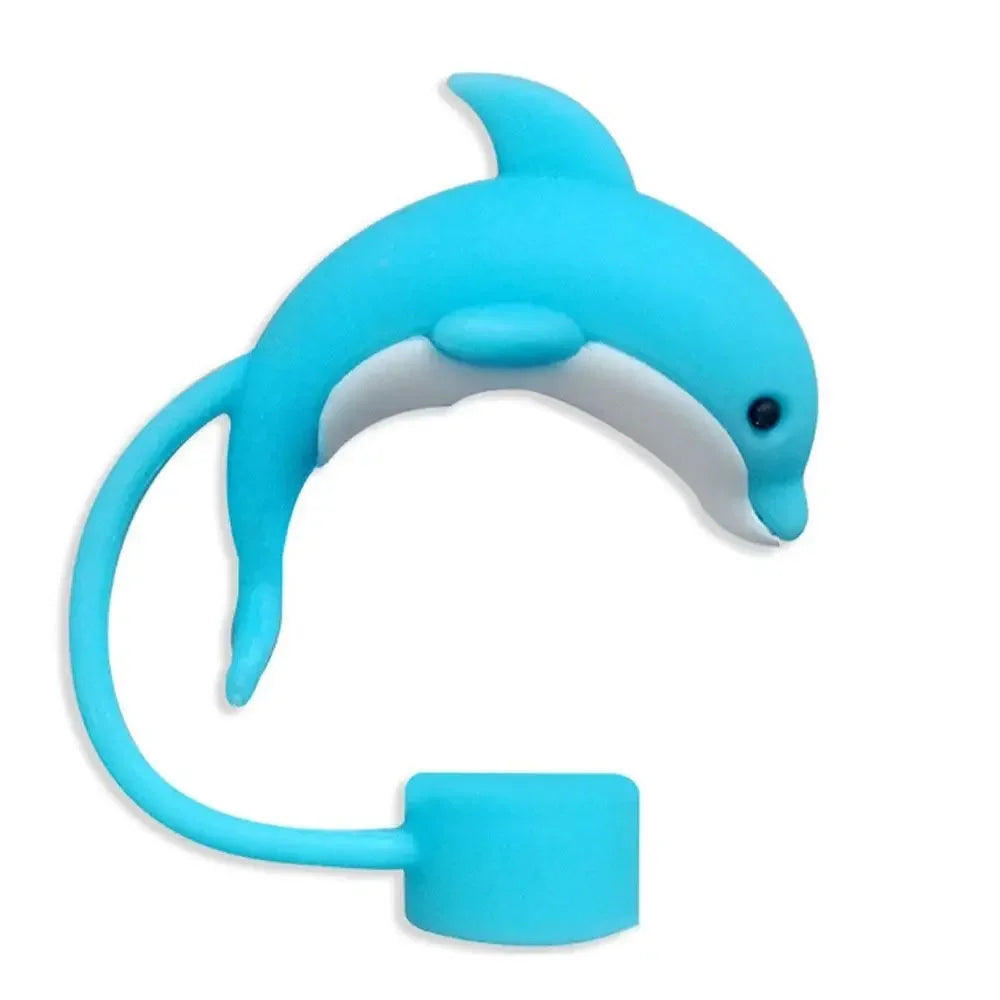 1PC Silicone Straw Plug Splash Proof Drinking Dust Cap Dust-proof Straw Tips Cover Cup Accessory Kitchen Tool Creative Reusable