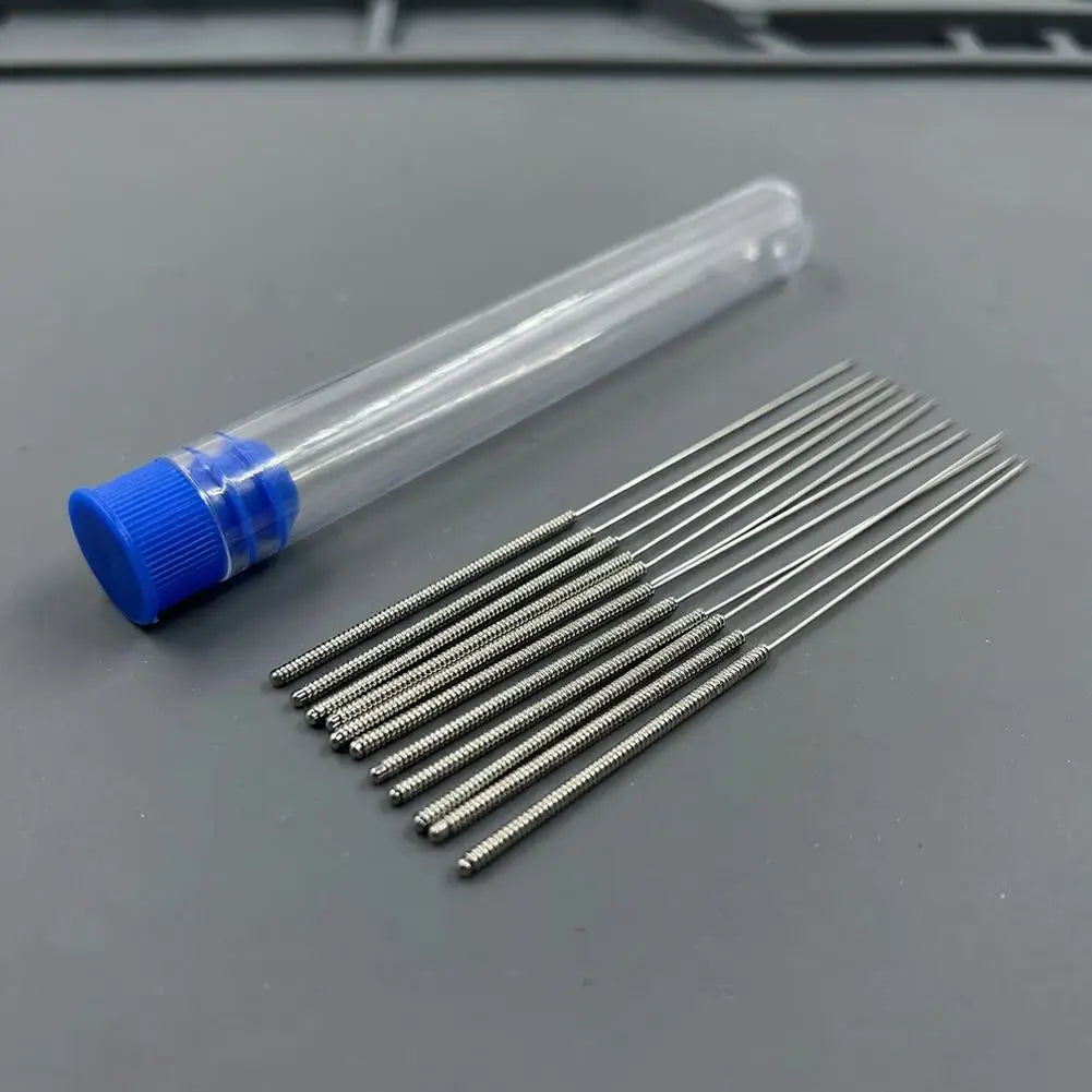 Upgrade 10pcs Cleaning Nozzle Tool Kit - Windshield Wiper, 3D Printer Head, Gas Stove Vent, Showerhead Needle Tube Brush