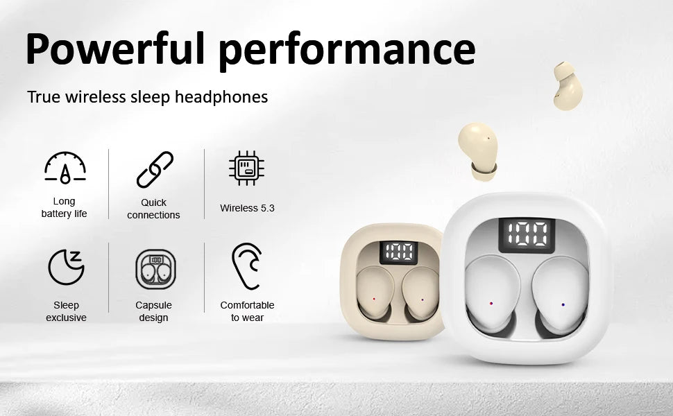 Wireless Bluetooth Headset Mini Ultra Small Sleep New Invisible Earbuds High Sound Quality Headphones Noise Reduction Earphones