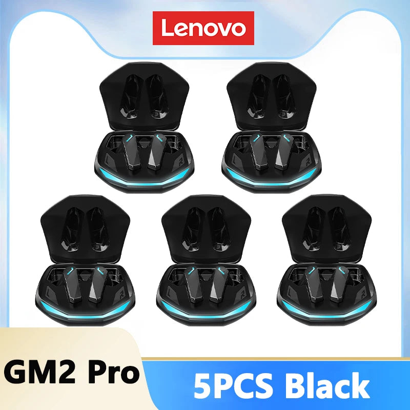 Choice Lenovo GM2 Pro Earphone Bluetooth 5.4 Headphones with Mic 9D Stereo Pro 6 Earbuds Dual Modes Music Game Wireless Headset
