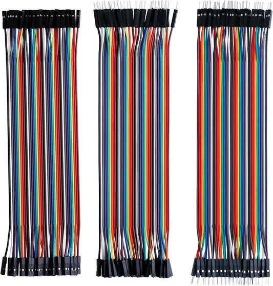 120pcs Dupont Cable 40Pin Jumper Wire 10CM/20CM Male to Male Male to Female Female to Female for DIY Kit  Multicolored Ribbon