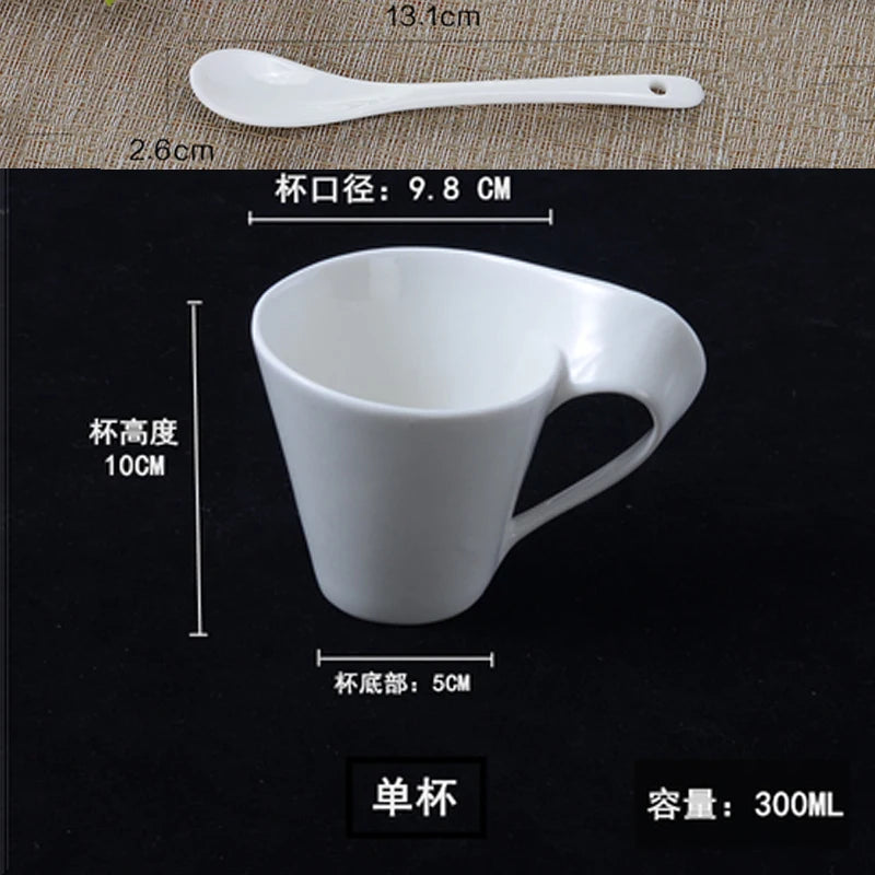 Espresso Coffee Cup European Ceramic Mug with Spoon and Cup Holder Kitchen Bar Supplies Home Living Room Drinking Utensils