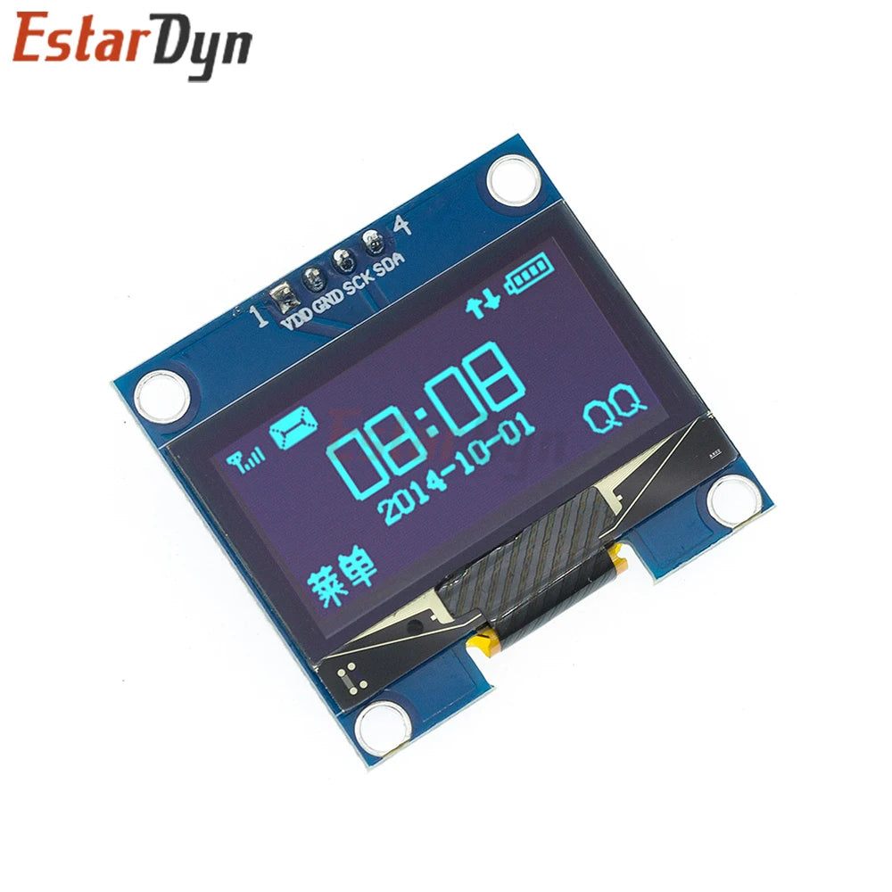 1.3" OLED LCD Display Module SH1106 128X64 IIC I2C SPI White/Blue Color Screen Breakout Board for