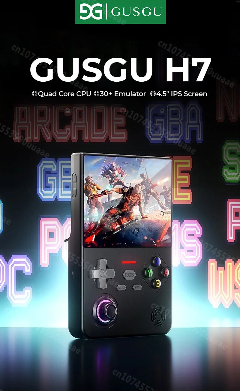 GUSGU H7 128GB Handheld Game Console Open Source Linux System 4.5" IPS Screen Portable Pocket Retro Video Game Player