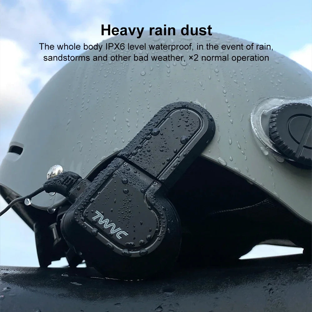 Kebidumei Motorcycle Helmet Headset Wireless Hands-free Call Kit Bluetooth 5.3 Waterproof MP3 Music Player Speaker Earphone