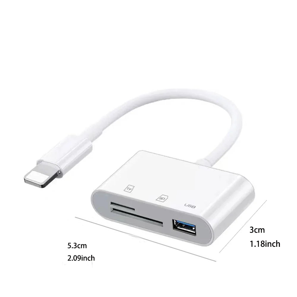 3-in-1 Type C Memory Card Reader Adapter for TF CF SD Cards Compatible with Huawei MacBook Pro And Other Devices