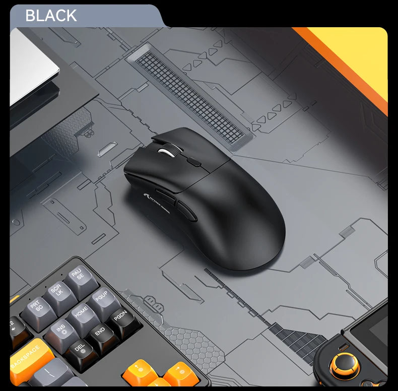 R1 Attack Shark Lightweight Wireless Mouse, 18000dpi,1000Hz PAW3311,Bluetooth Tri-mode Connection, Macro Gaming Mouse @3C1
