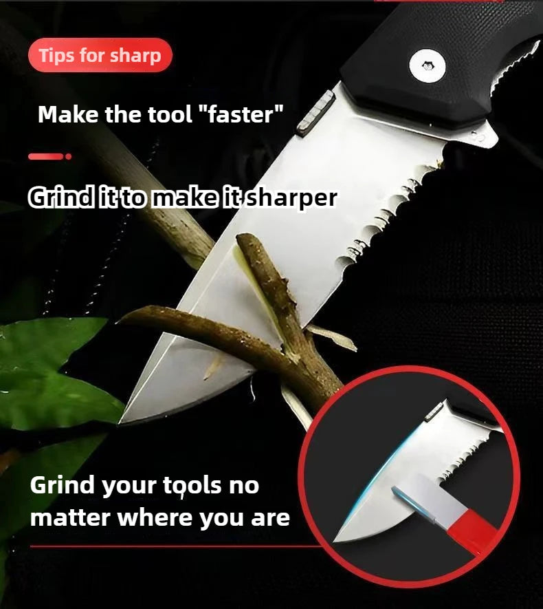 Professional Kitchen Knife Sharpener - Tungsten & Diamond Ceramic Sharpening Stone For All Blades, Including Garden Shears