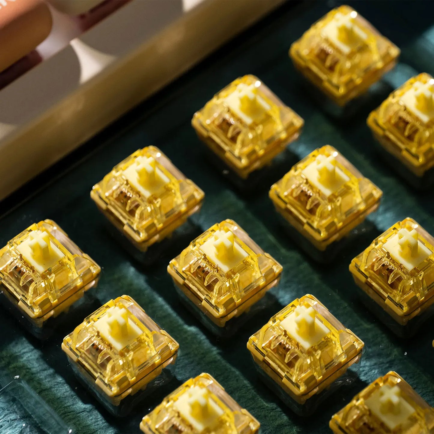 Akko V3/V5 Cream Yellow Pro Switch 5 Pin 50gf Linear With Stable Dustproof Stem For Mx Mechanical Keyboard (45 pcs)
