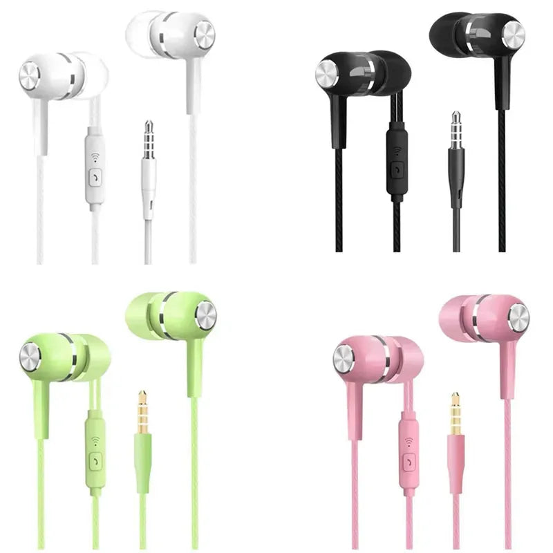 1/2/3/4pcs Universal 3.5mm Wired Headphones Sport Earbuds with Bass Phone Earphones Stereo Headset with Mic volume control