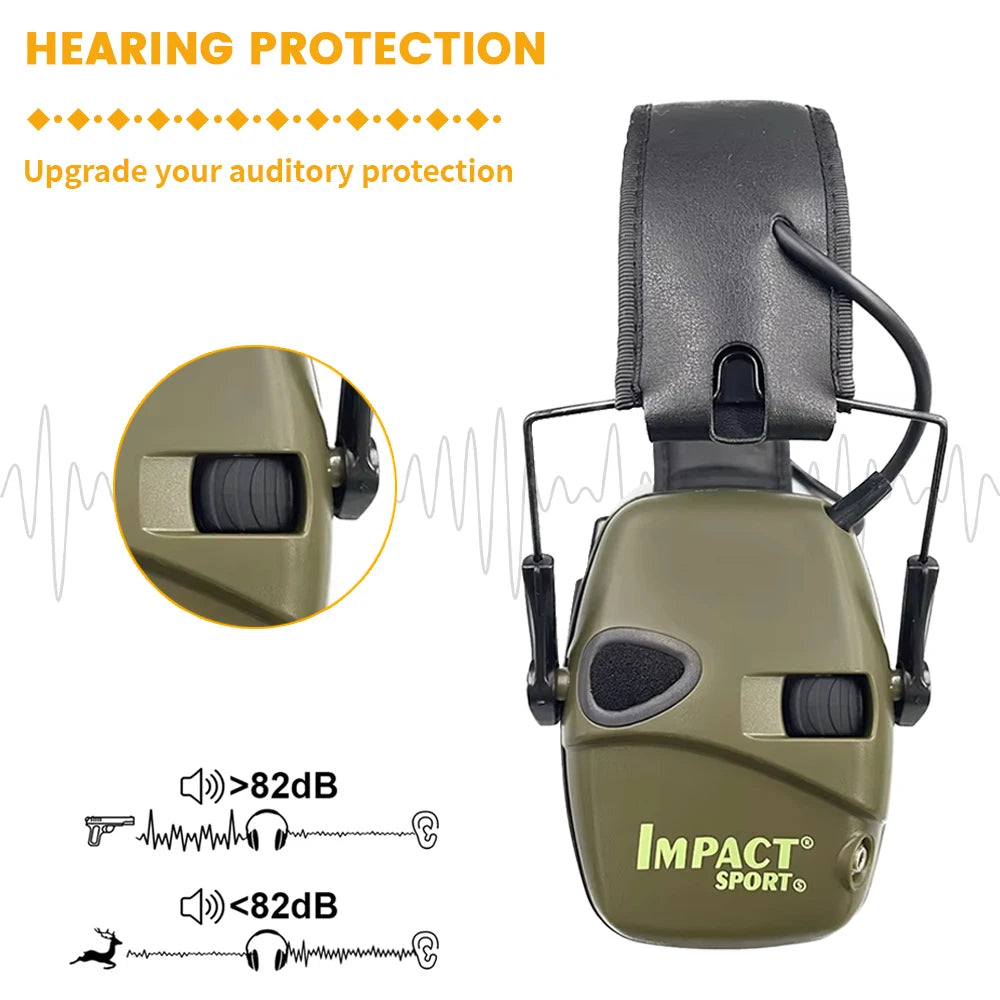 Outdoor Tactical Electronic Shooting Earmuff Active Anti-noise Headset Impact Sound Amplification Hearing protector