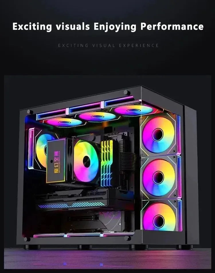 LDPCSJ PRISM 4 RS 12cm ARGB 4 Pin Computer Case Fan Quiet Cooling 12V Large Air Volume 1200RPM for Desktop Gaming PC Build