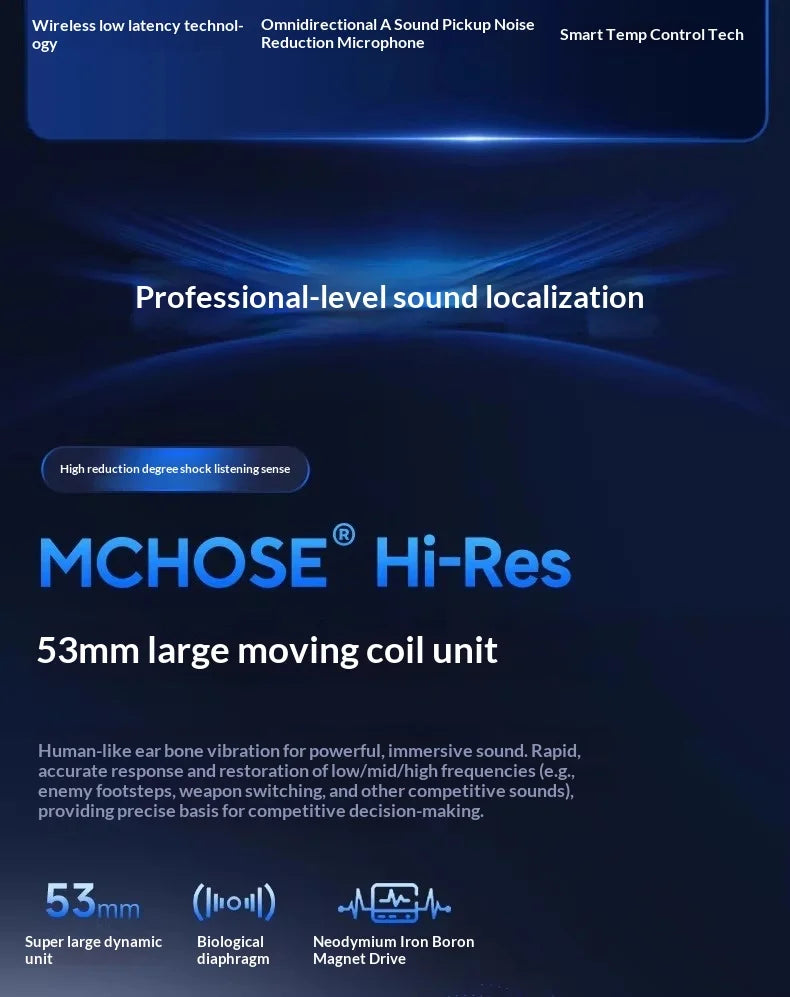 MCHOSE V9 Pro Headset with Microphone Three Mode Bluetooth Wireless Computer PC Gamer Headphones Accessories V9 Pro MCHOSE