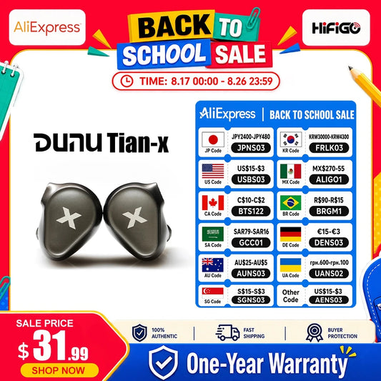 DUNU Titan X HiFi IEM Earphones Dual Magnetic Dynamic Driver Metal Alloy Housing 3.5mm/TypeC Mic Earbuds For Audiophile Gaming