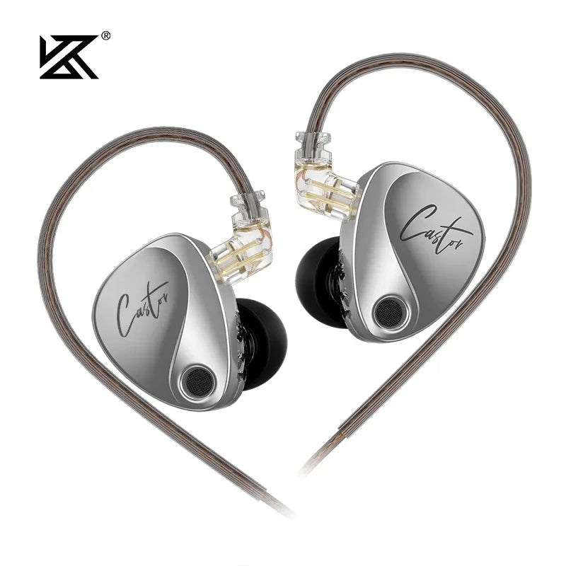 KZ Castor 2DD Dynamic in Ear Earphone High-end Tunable Earphones HiFi Bass Monitor Headphone Cancelling Earbud ZSNPRO EDXPRO