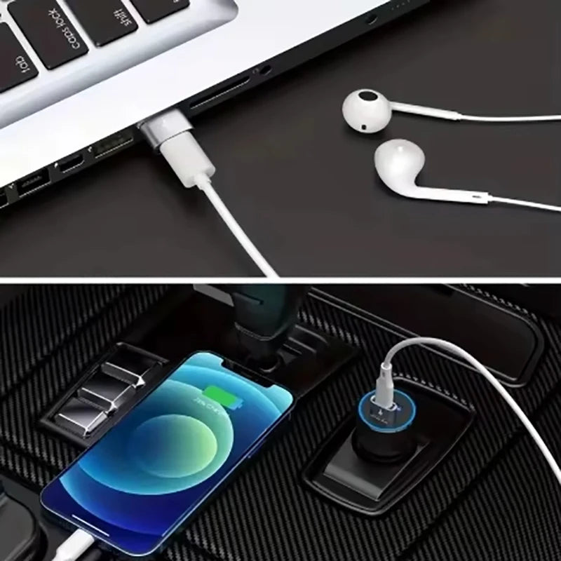 5PCS OTG USB to USB C Adapters Durable Metallic Build Universal Compatibility Including iPhone iPad Samsung S23 IWatch AirPods