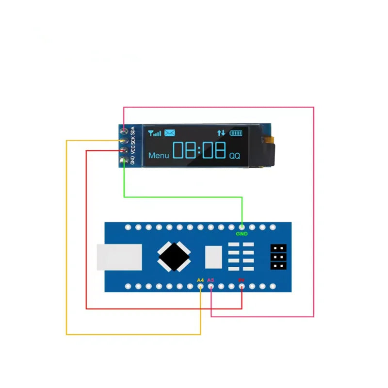 1-10pcs 0.91 inch OLED display module white/blue OLED 128X32 LCD LED Display SSD1306 12832 0.91 IIC i2C Communicate for ardunio