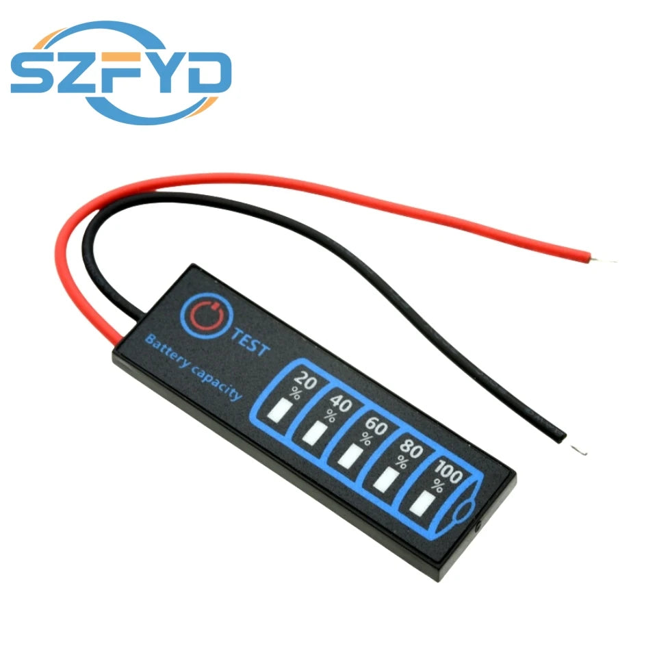 DC5V-30V 2-8S Battery Level Indicator Ternary Lithium Battery Lithium Iron Phosphate Lead-Acid Battery Capacity Display Tester