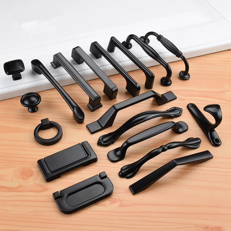 Black Handles for Furniture Cabinet Knobs And Handles Kitchen Handles Drawer Knobs Cabinet Pulls Cupboard Handles Knobs