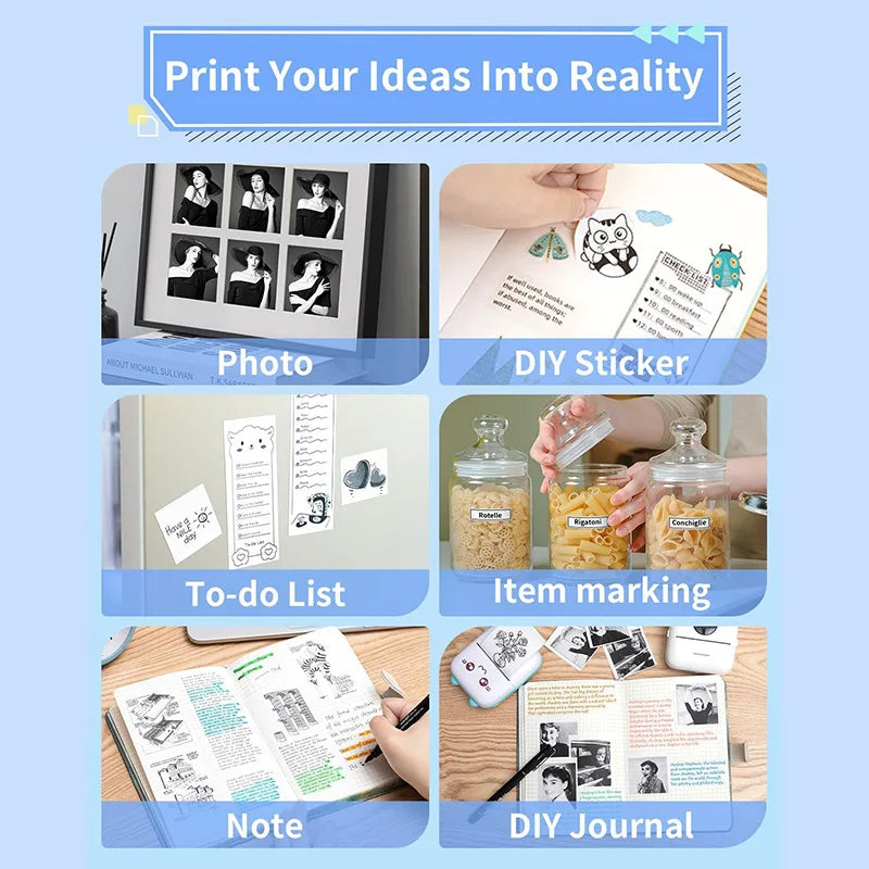 10 Rolls White Children Camera Wood Pulp Thermal Paper Instant Print Kids Camera Printing Paper Replacement Accessories Parts