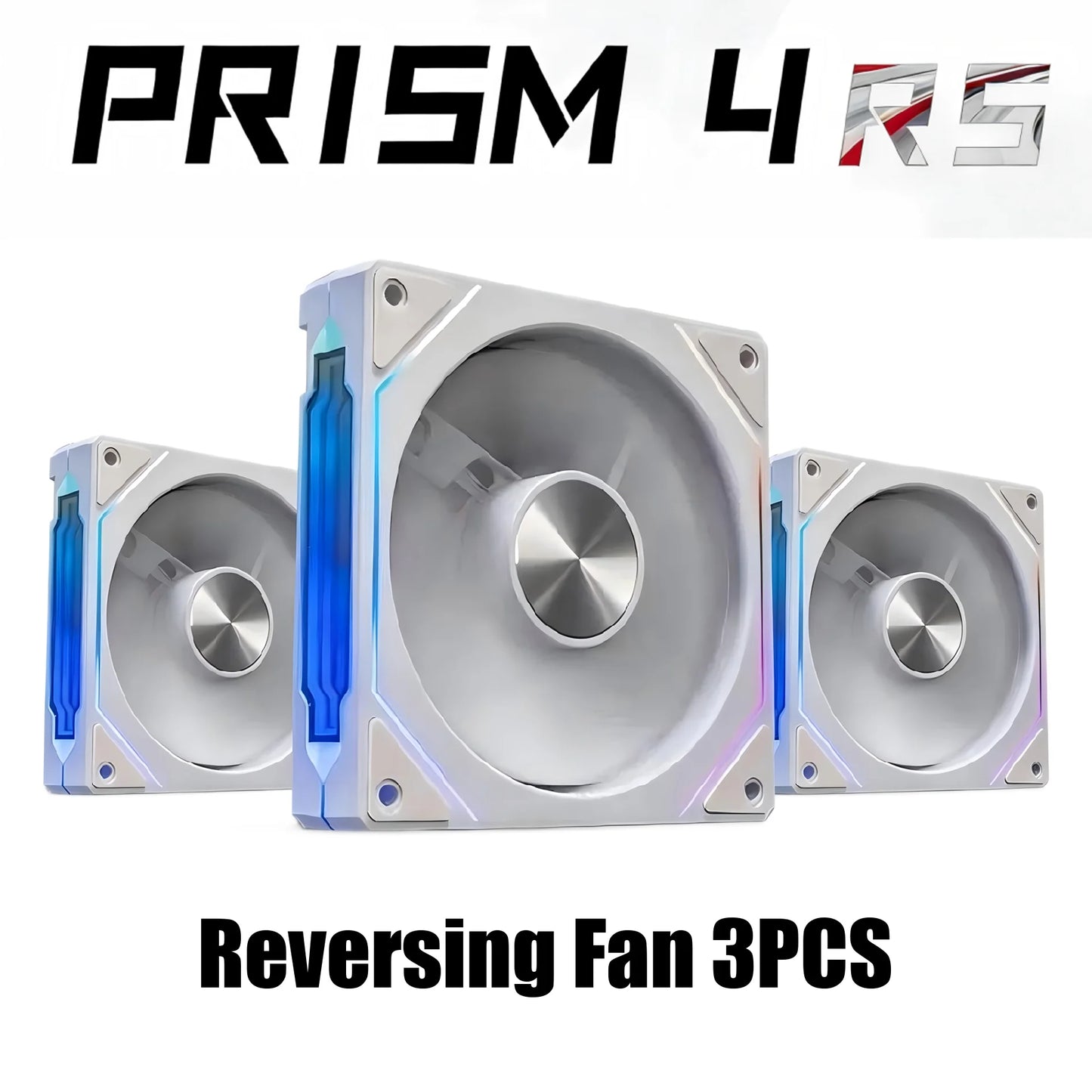LDPCSJ PRISM 4 RS 12cm ARGB 4 Pin Computer Case Fan Quiet Cooling 12V Large Air Volume 800-1600RPM for Desktop Gaming PC Build