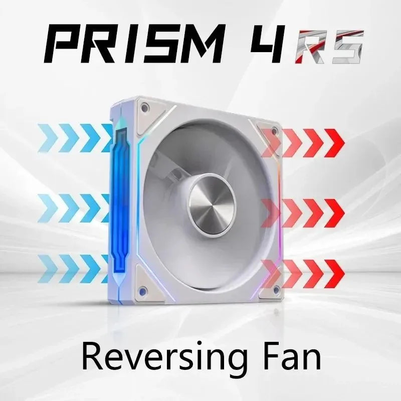 LDPCSJ PRISM 4 RS 12cm ARGB 4 Pin Computer Case Fan Quiet Cooling 12V Large Air Volume 800-1600RPM for Desktop Gaming PC Build