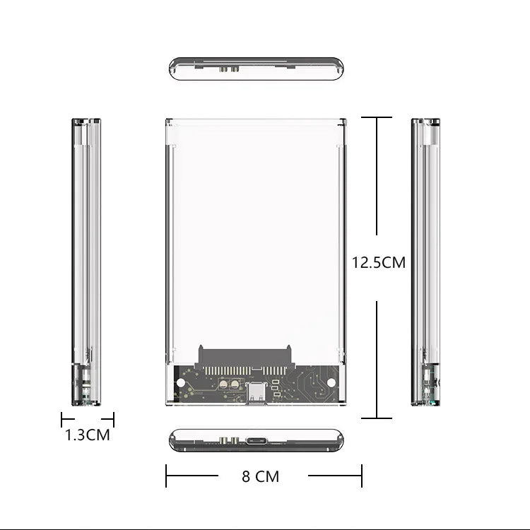 USB 3.0 HDD Enclosure 2.5" SATA HDD SSD External Hard Drive Case 5Gbps High Speed External Hard Drive Disk Box for PC Laptop