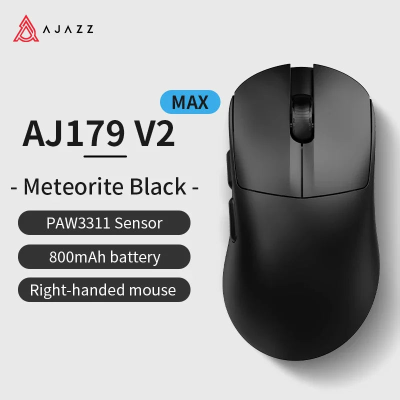 AJAZZ Wireless Gaming Mouse 3 Model With Magnetic Attraction Charging Base PAW3311 Sensor 12000 DPI For PC Laptop AJ179 V2/MAX