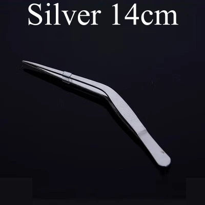 Stainless Steel Kitchen & Bar Tweezer Food Tongs Kitchen Cooking Medical Tweezer Copper/Gold/Black Plated