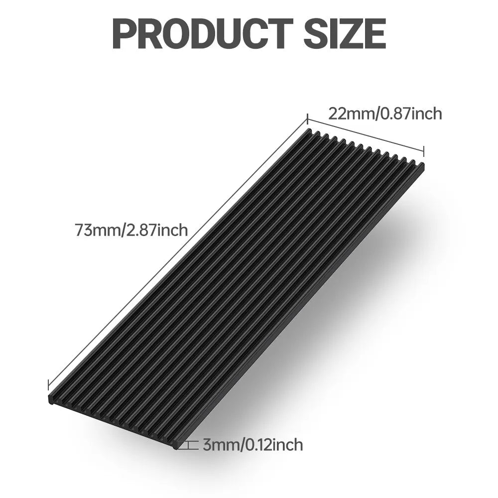 JEYI M.2 SSD Heatsink, Aluminum NVMe Radiator 2280 Solid State Drives Cooler With Silicone Thermal Pad For PS5 Laptop Desktop