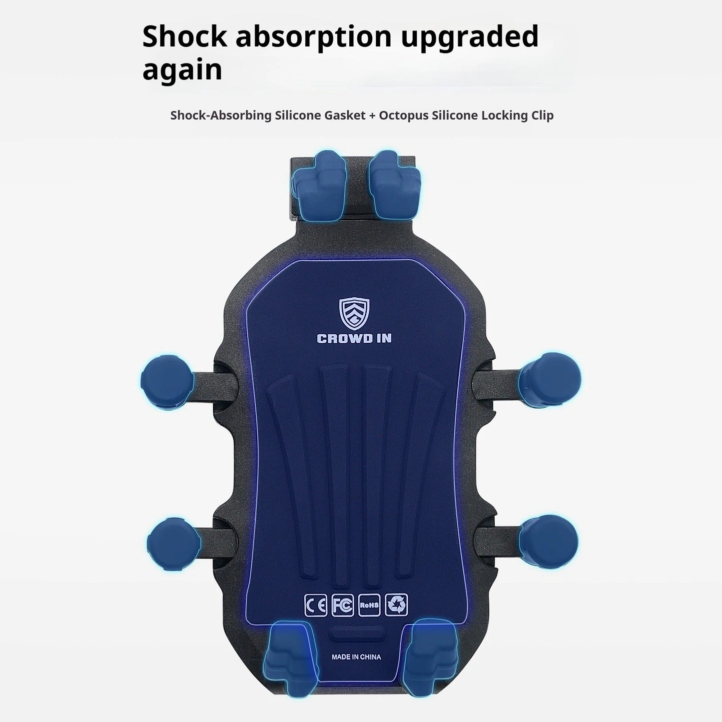 Motorcycle Mobile  Holder Car Aluminum Alloy Upgrade Shock Absorption Electric Vehicle Mobile Phone Holder Outdoor Mirror Seat