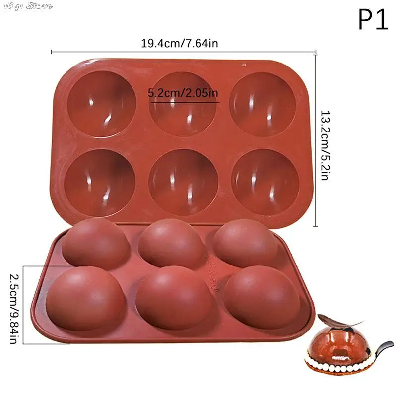 3D Ball Round Half Sphere Silicone Mold for DIY Baking Pudding Mousse Chocolate Cake Mold Kitchen Accessories Tools Cake Pudding