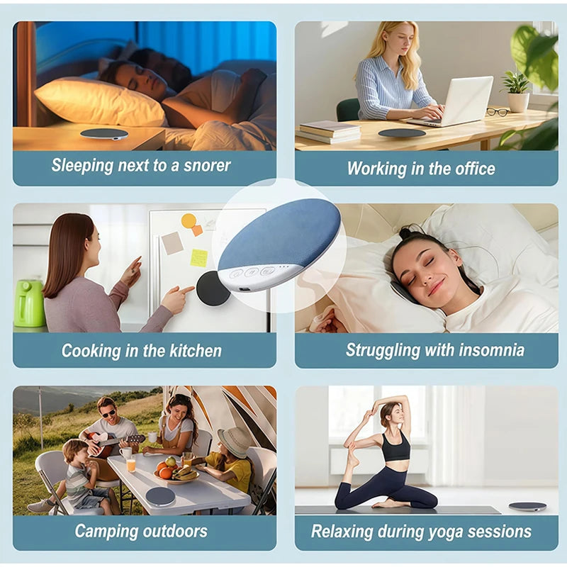 2026 Upgraded Wireless Sleep Aid Pillow Speaker Bluetooth Under Pillow Machine With White Noise 30/60/90 Min Timer Stereo Sound