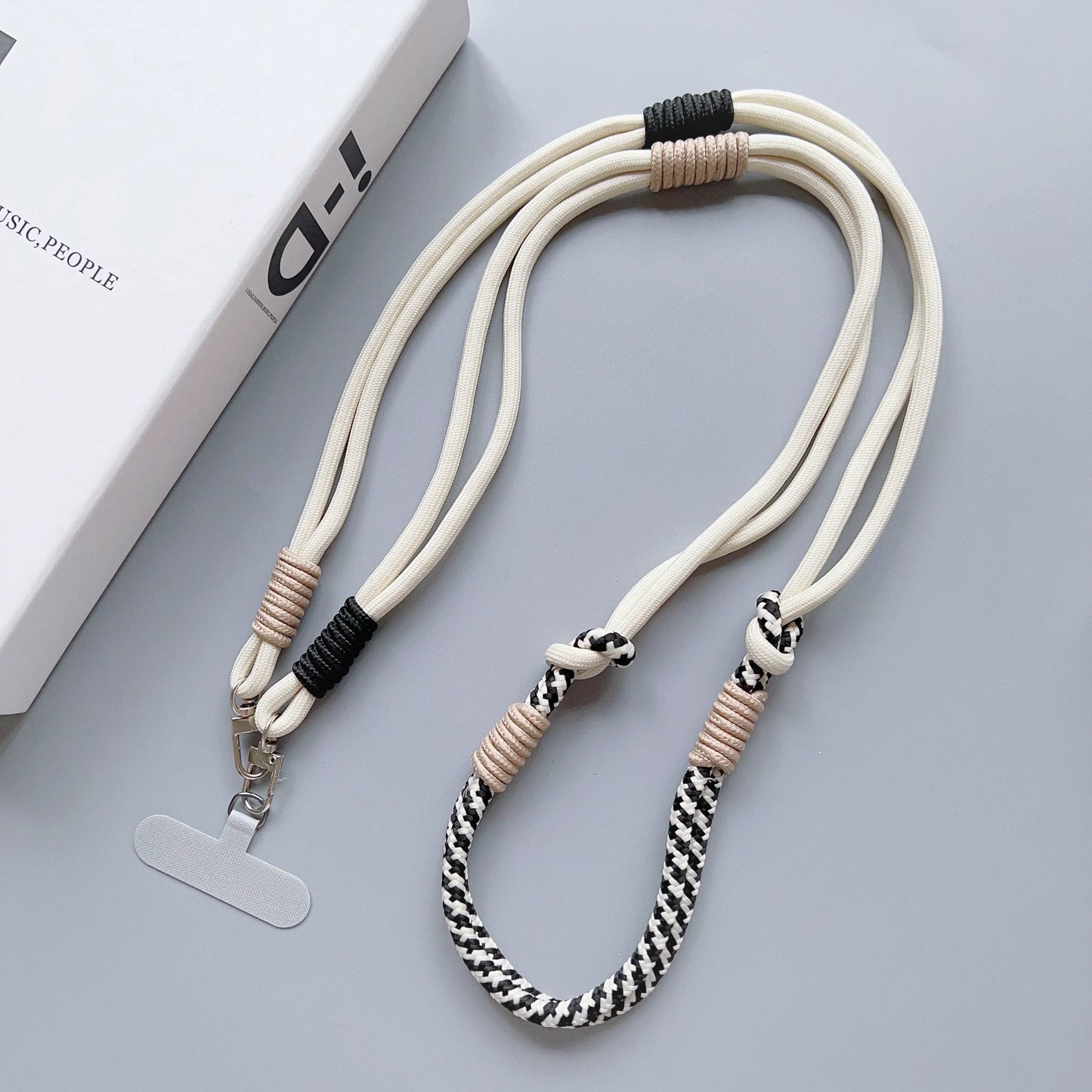 Universal Lanyard Double Color Mobile Phone Strap Fashion Safety Rope Shoulder Long Diagonal Span Trendy Accessory