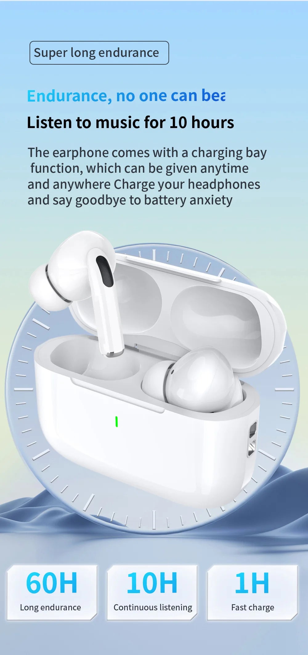 True Wireless Bluetooth Earphones Headphones Bin Lanyard HiFi Sound Low Latency Noise Reduction Earbuds for IOS Android