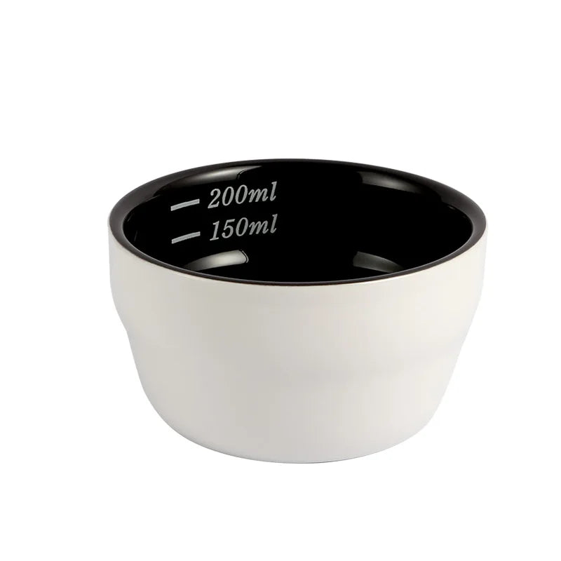 200ml Ceramic Thickened Coffee Cup Measuring Bowl U Cupping Cup Espresso Measuring Cup Kitchen Measure Mug